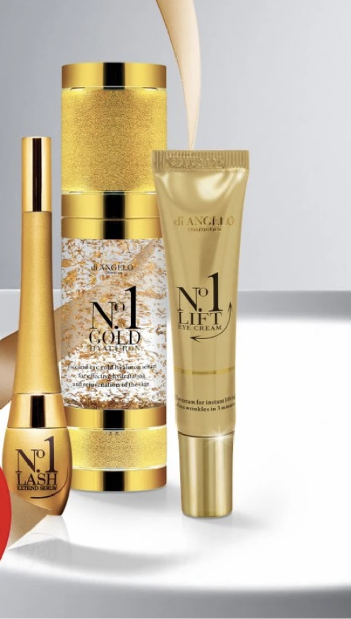Balíček kompletní péče No1 Lash + No1 Gold + No1 Lift, 6 ml + 20 ml + 30 ml, Di Angelo Cosmetics, 2500 Kč
