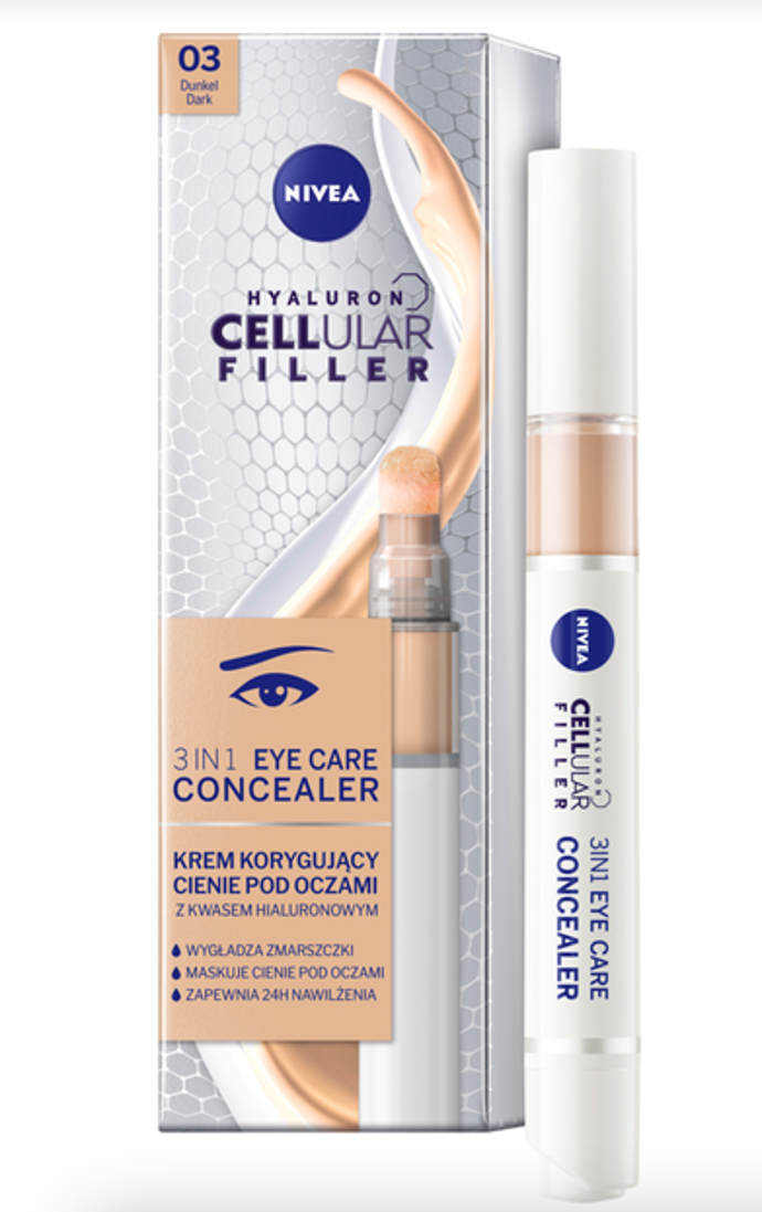 Krém 3v1 korigující tmavé kruhy pod očima Cellular Filler, Nivea, 279 Kč
