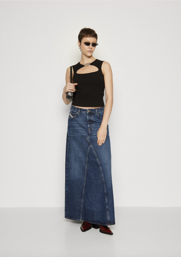 Diesel, DE-PAGO - Denimová sukně - 01, tmavě modrý denim, Zalando - Diesel, 3 780 Kč
