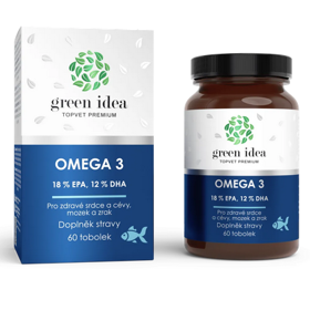 Omega 3 rybí olej 1000 mg je získáván z ryb žijících v nedotčených arktických vodách. Je bohatý na biologicky aktivní formy omega-3 nenasycených mastných kyselin (EPA a DHA). Zatímco EPA přispívá k normální funkci srdce a cév, DHA podporuje normální činnost mozku a zraku a podporuje duševní vitalitu. Omega 3 nenasycené mastné kyseliny podporují emoční pohodu. Vzhledem k nízké spotřebě ryb v naší republice doporučujeme užívat rybí olej jako ideální zdroj omega-3. Optimálního účinku je dosažené při denním podání 250 mg EPA a DHA. Cena: 258 Kč
