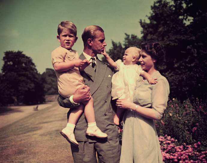 S Charlesem a Anne, srpen 1951.
