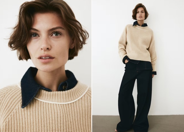 Svetr z vlněné směsi, H&M, 579 Kč

