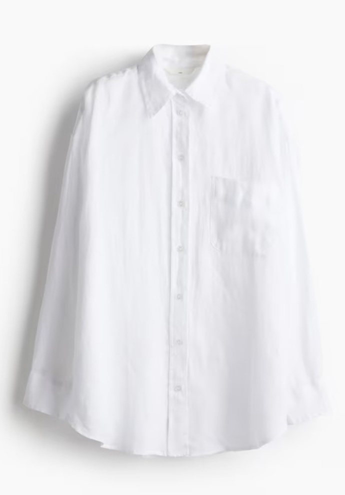 Oversized lněná košile, H&M, 719 Kč

 
