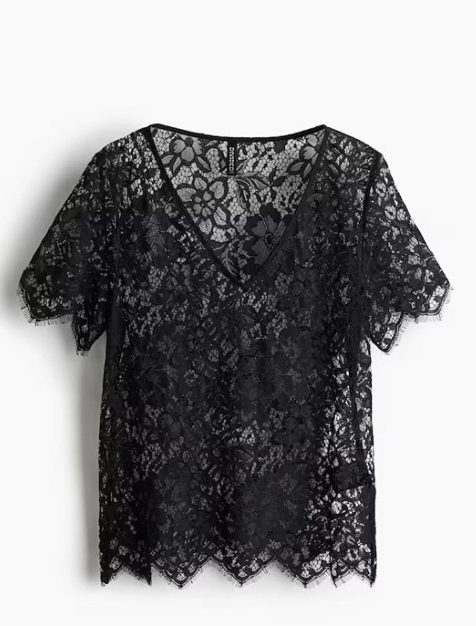Krajkové tričko, H&M, 429 Kč
