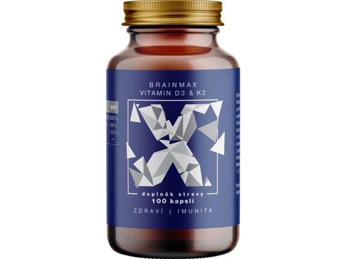 BrainMax Vitamin D3 & K2, D3 5000 IU / K2 jako MK7 all-trans K2VITAL®DELTA 150 mcg, 100 rostlinných kapslí, BrainMax, 699 Kč
BrainMax Vitamin D3 & K2, D3 5000 IU / K2 jako MK7 all-trans K2VITAL®DELTA 150 mcg, 100 rostlinných kapslí, BrainMax, 699 Kč