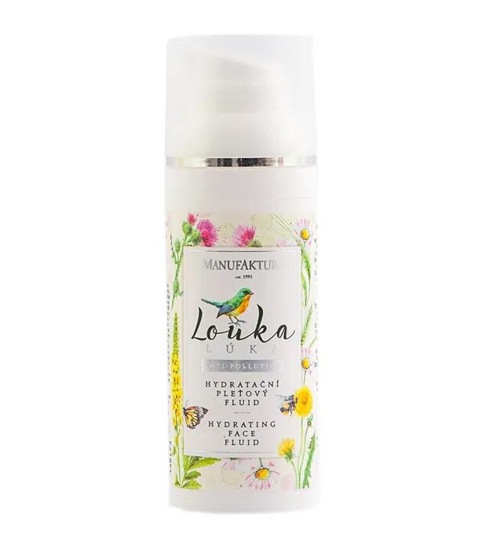 Anti-pollution & Anti-aging pleťový fluid Manufaktura Louka (50 ml, 329 Kč). Ochranný a omlazující pleťový krém s kyselinou hyaluronovou a anti-pollution komplexem. Poskytuje anti-aging, okamžitou a dlouhodobou hydrataci a efektivní ochranu.
