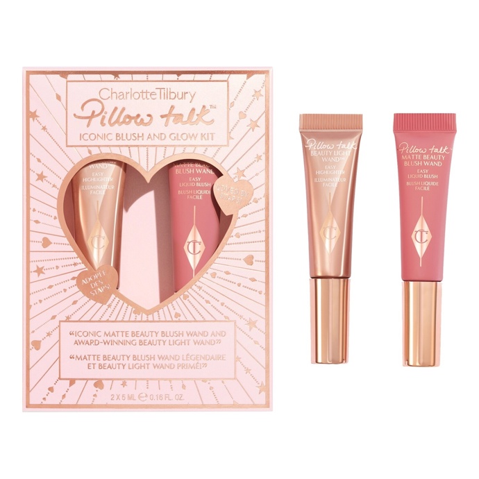 Sada tvářenky a rozjasňovače Pillow Talk Iconic Blush and Glow Kit, Charlotte Tilbury, 880 Kč
