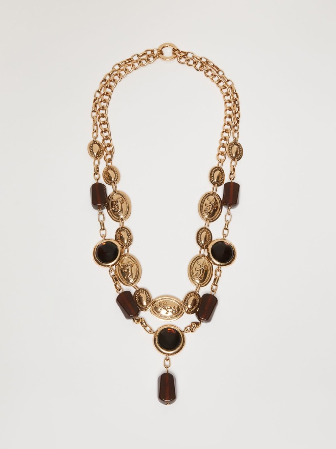 Dvojitý náhrdelník Double chain necklace, Max Mara, 6600 Kč
