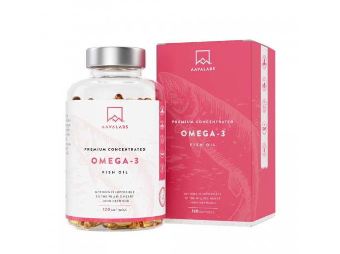 Prémiový Omega-3 Rybí olej, AAVALABS, 590 Kč
Prémiový Omega-3 Rybí olej, AAVALABS, 590 Kč