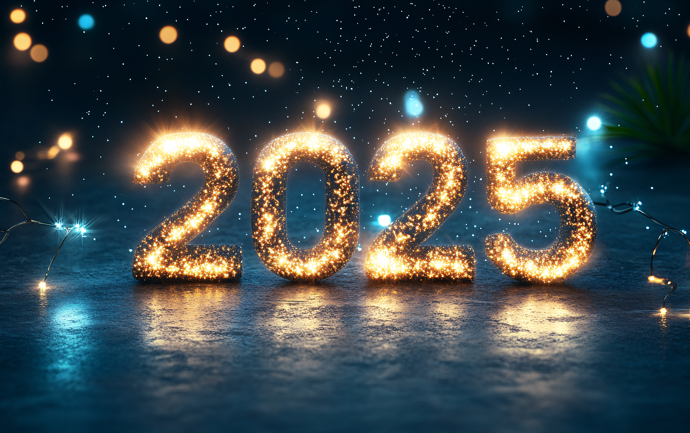 Je tu Nový rok, den splněných přání, tak udělej vpřed krok, ať sen není jen zdání. PF 2025
