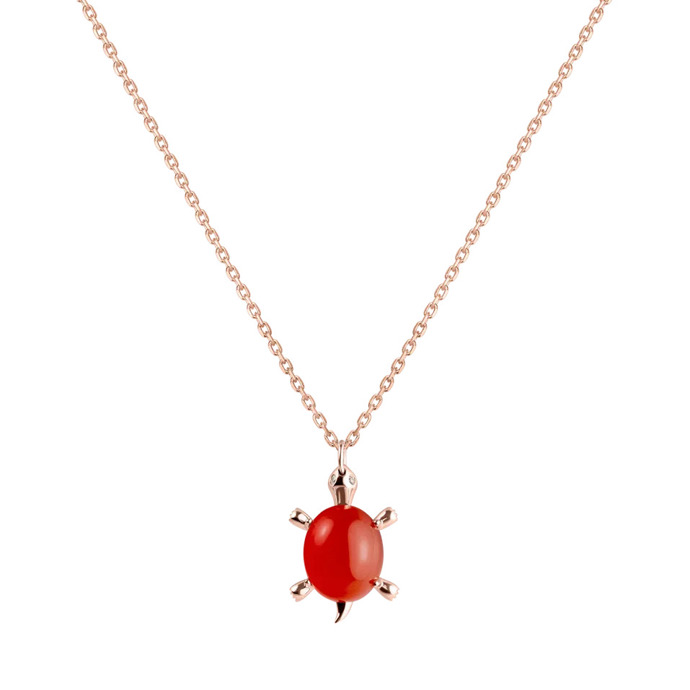 Náhrdelník s karneolem a diamanty Marvelous Turtle, Alo Diamonds, 17376 Kč
