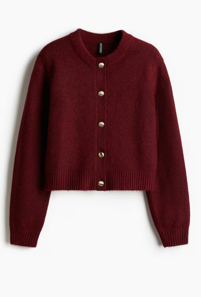 Propínací svetr z jemného úpletu, H&M, 599 Kč
