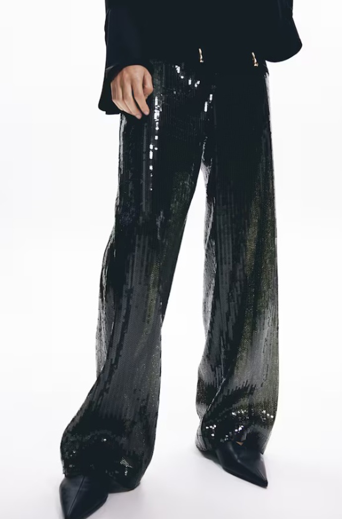 Flitrové kalhoty, H&M, 959 Kč
