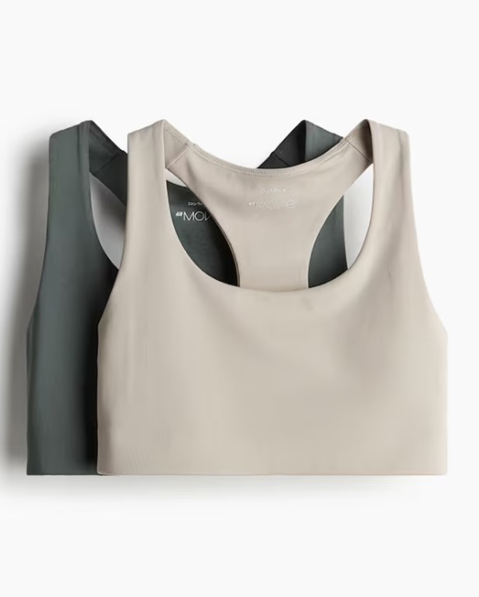Sportovní podprsenka Medium 2 kusy, H&M, 479 Kč
