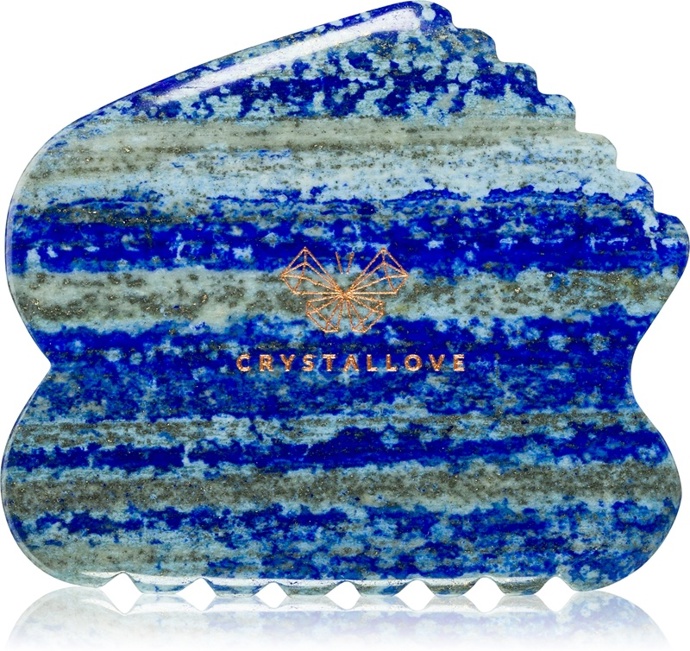 Masážní pomůcka Lapis Lazuli Contour Gua Sha, Crystallove, 995 Kč

