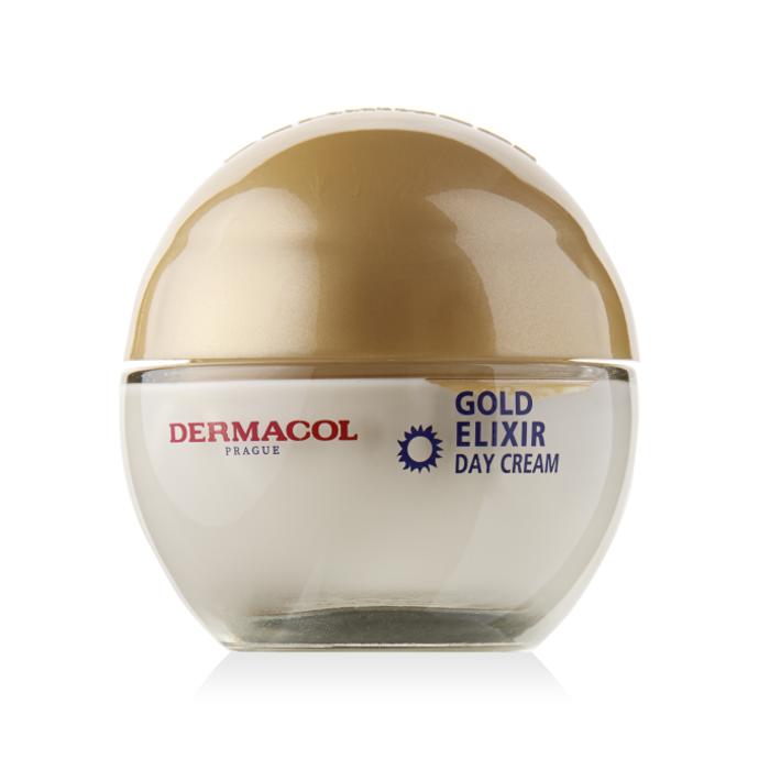 Omlazující kaviárový denní krém Dermacol Gold Elixir (50 ml, 299 Kč). Omlazující denní krém pro velmi zralou pleť s kaviárem a omega 3 a 6 mastnými kyselinami. Výtažky z kaviáru obnovují a regenerují buněčnou strukturu pleti a zpomalují proces stárnutí. Extrakt z cibulky narcisu vyrovnává hluboké vrásky, zpevňuje pleť a zvyšuje její elasticitu. Omega 3 a 6 mastné kyseliny a ušlechtilé oleje s bambuckým máslem pleť vyživují a zvláčňují, UV filtry společně s beta-karotenem a vitaminem E chrání před škodlivými vlivy slunečního záření.
