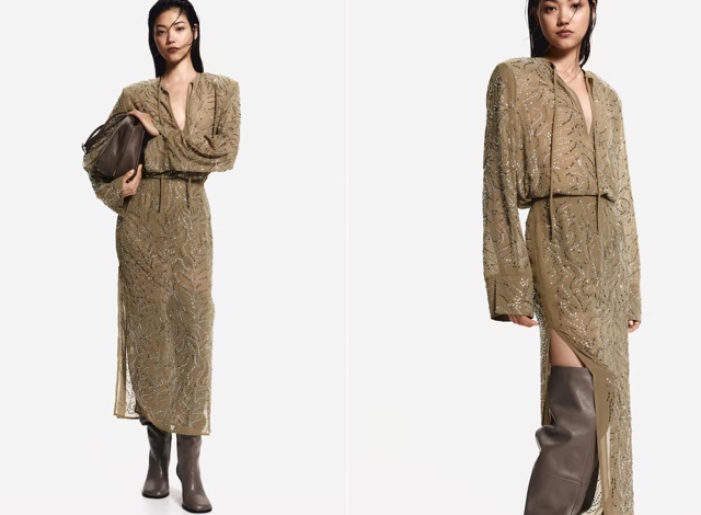 Halenka zdobená štrasem, H&M,1 199 Kč, sukně zdobená štrasem, H&M, 1 199 Kč
