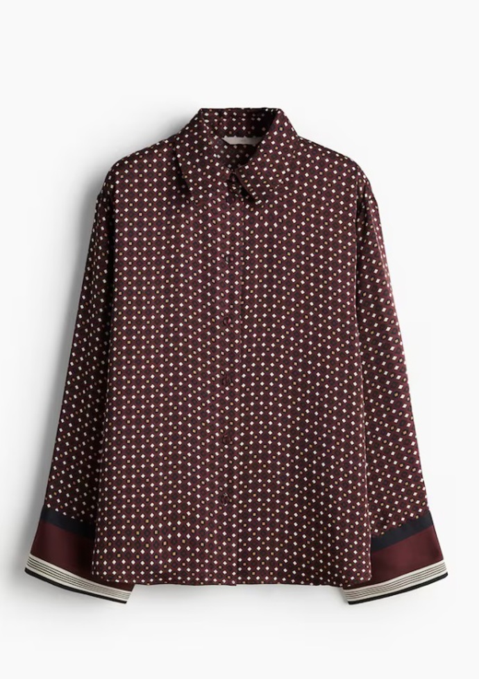 Vzorovaná saténová košile, H&M, 719 Kč
