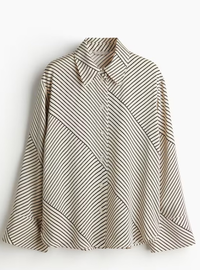 Vzorovaná saténová košile, H&M, 719 Kč
