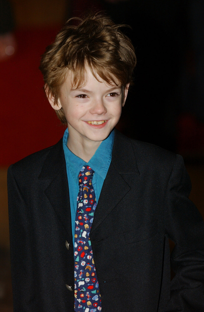 Thomas Brodie-Sangster na premiéře filmu Láska Nebeská.
