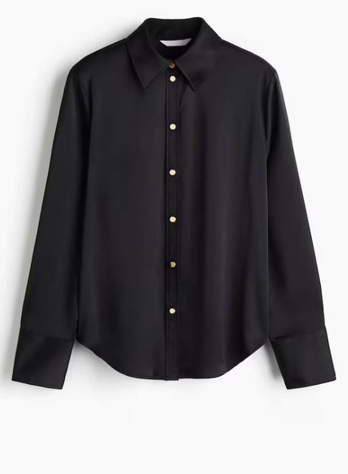 Dámská saténová košile, H&M, 249 Kč

