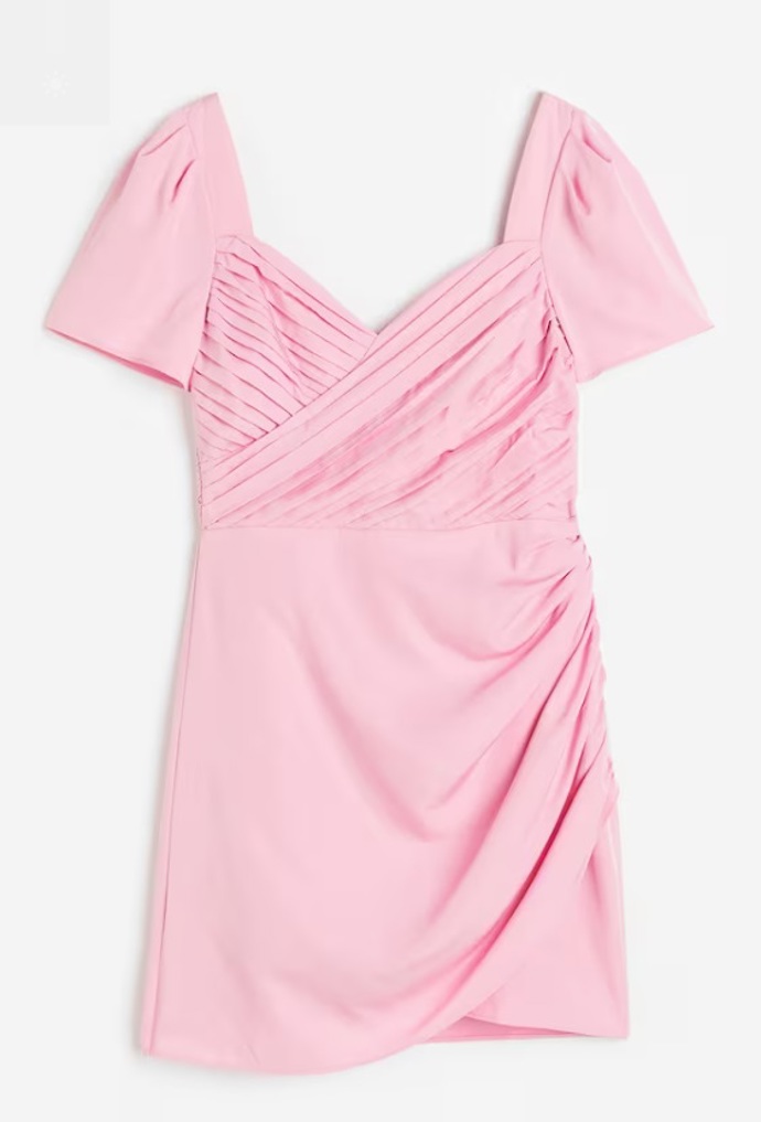 Šaty s nabíraným rukávem, H&M, 329 Kč
