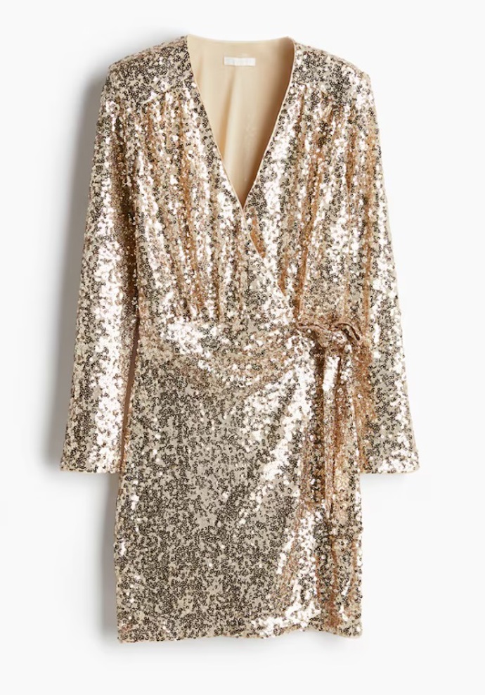 Flitrové zavinovací šaty, H&M, 1 199 Kč
