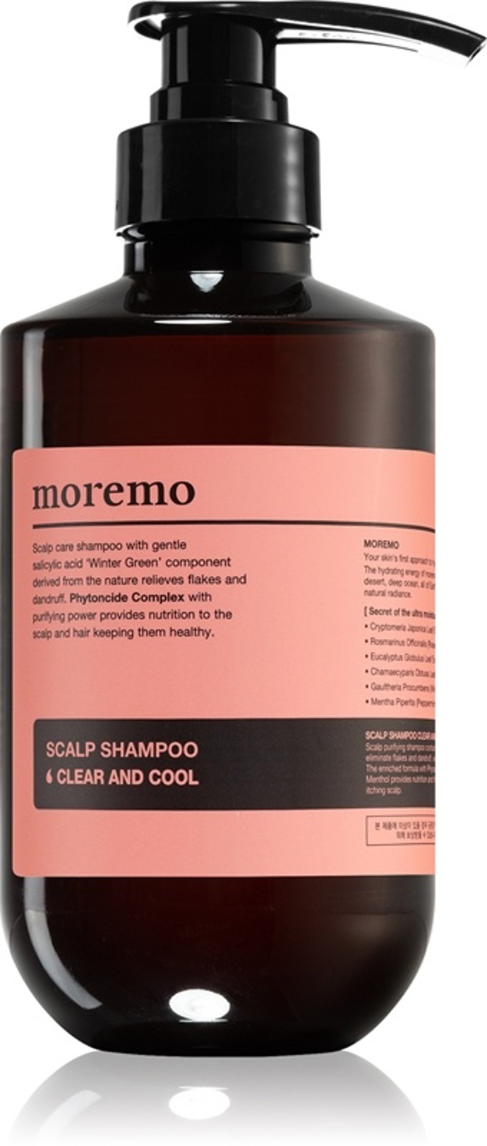 Hloubkově čisticí šampon proti lupům Scalp Shampoo Clear And Cool, moremo, 608 Kč
