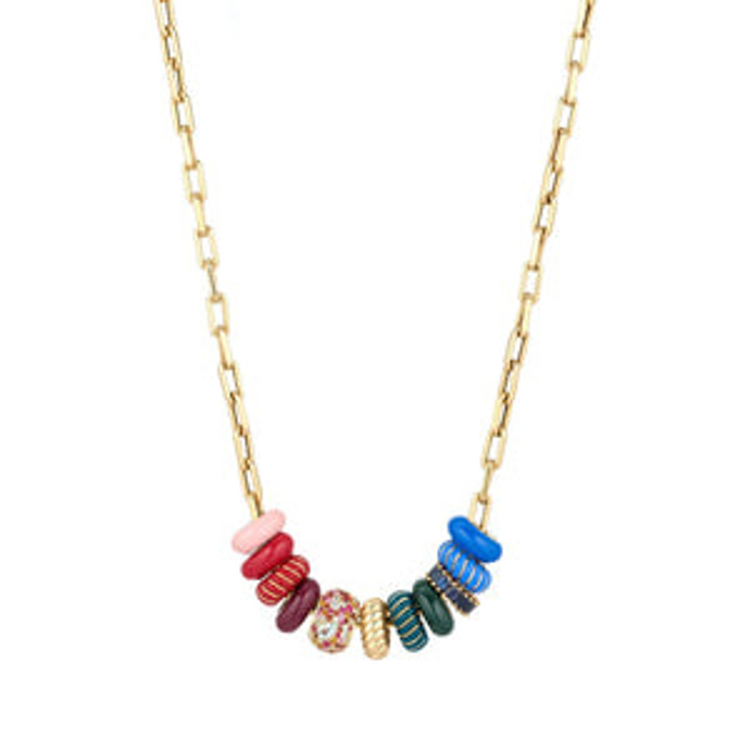 Náhrdelník s velkými korálky Big Bead Crown Jewels Necklace, Adina Reyter, 6175 usd
