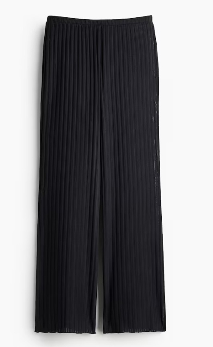 Kalhoty z žebrovaného úpletu, H&M, 599 Kč
