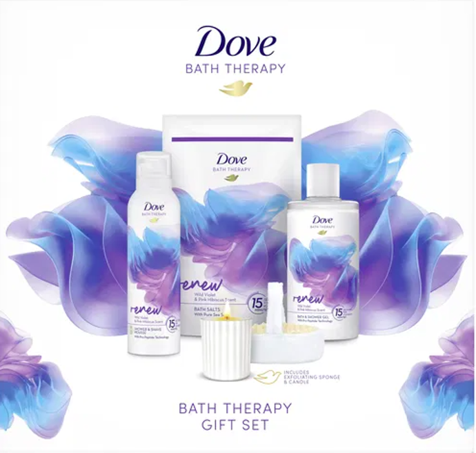Rak

Kosmetická taška Dove Renew, 839 Kč, kombinuje pečující produkty a příjemné doplňky, které vás rozmazlí po náročném dni. Tato luxusní sada obsahuje hydratující sprchový gel a pěnu do koupele, sprchovou pěnu, sůl do koupele a jako bonus vonnou svíčku a exfoliační houbu.
