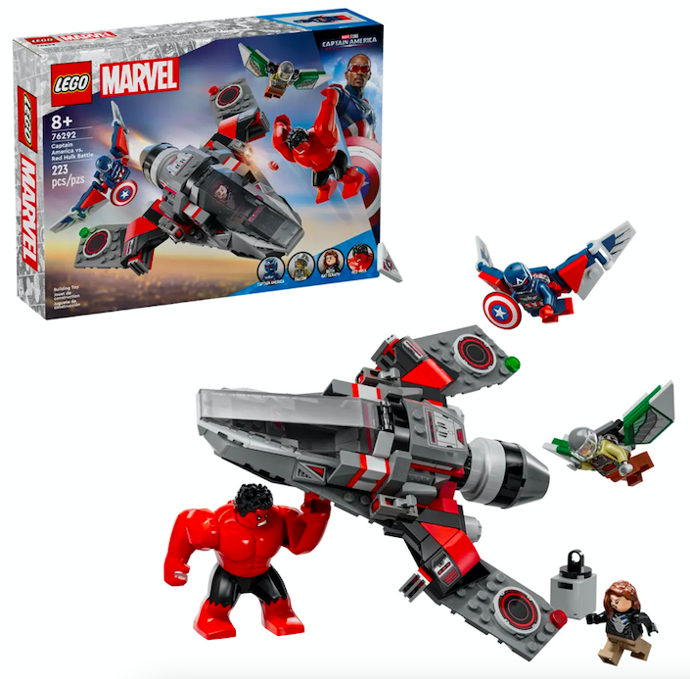 Stavebnice pro děti 8+ Souboj Kapitán Amerika vs. Red Hulk, Lego x Marvel, 1339 Kč
