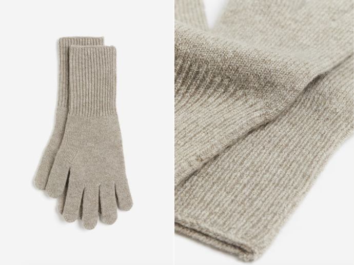 Rukavice z kašmírové směsi, různé barvy, H&M, 549 Kč
