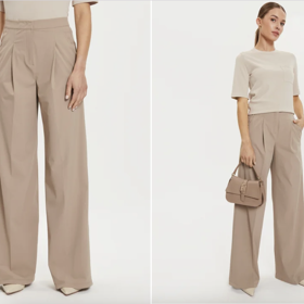 Kalhoty z materiálu Max Mara Leisure, Glami, béžová, 2 960 Kč
