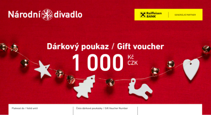 Poukázka na nákup vstupenek do Národního divadla, 1000 Kč
