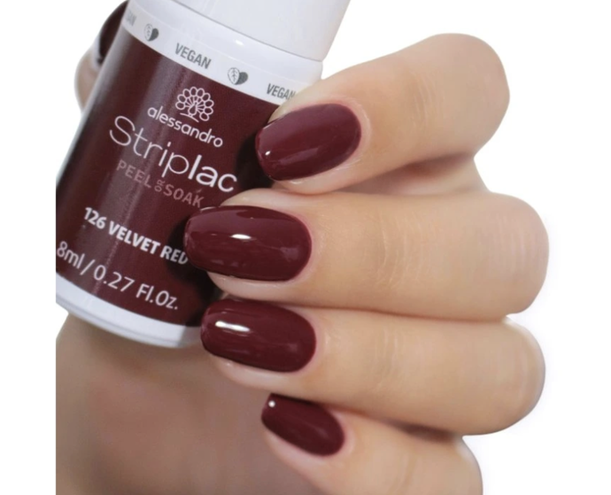 Striplak Peel or Soak VELVET RED, Alessandro, 499 Kč 
