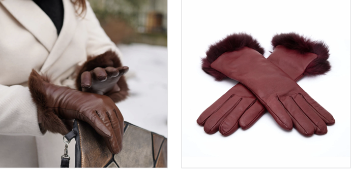 Elegantní kožené rukavice pro dámy s králičí kožešinou, Bohemia Gloves, různé barvy, 2.250 Kč
