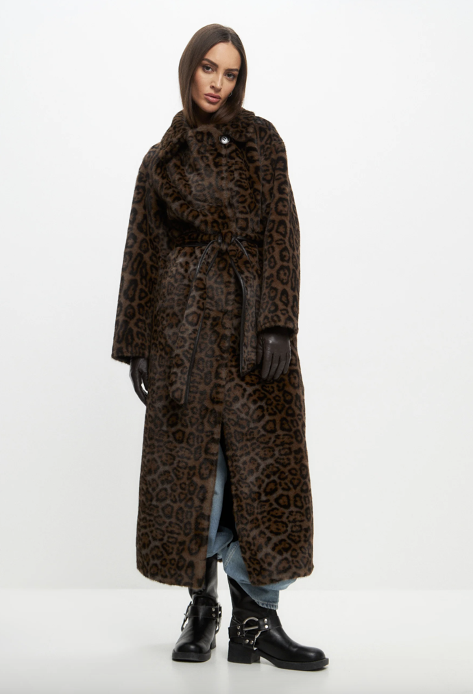 REVERSIBLE LONG - zimní kabát,  black leopard, Cesare Gaspari, Zalando, 13 549 Kč
