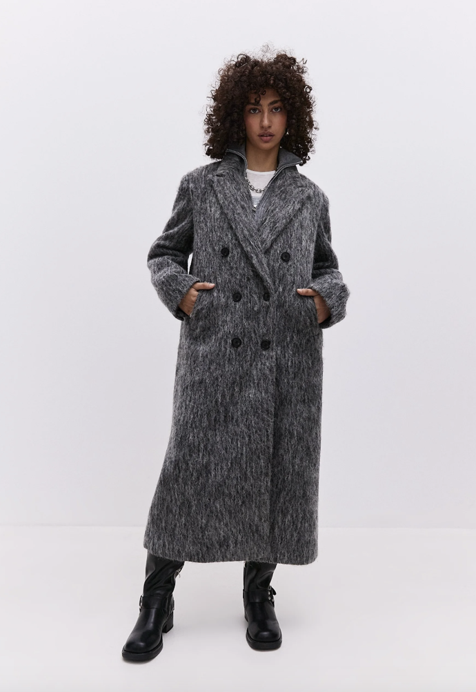 Klasický kabát, Cesare Gaspari / Zalando, tmavě šedá, 6 536 Kč
