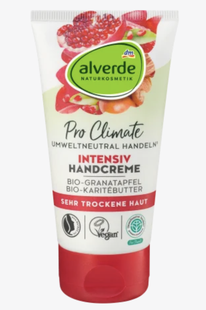 Pro Climate krém na ruce Intensiv granátové jablko, Alverde Naturkosmetik, 50 Kč
Pro Climate krém na ruce Intensiv granátové jablko, Alverde Naturkosmetik, 50 Kč