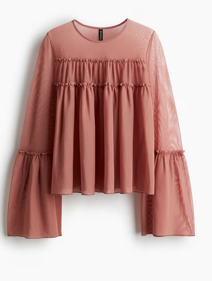 Vrstvený top ze síťoviny, H&M, 479 Kč
