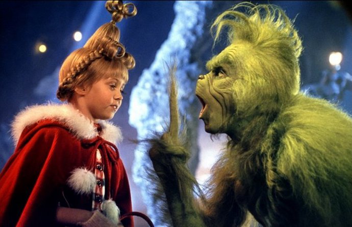 Taylor Momsen a Jim Carrey ve filmu Grinch.
