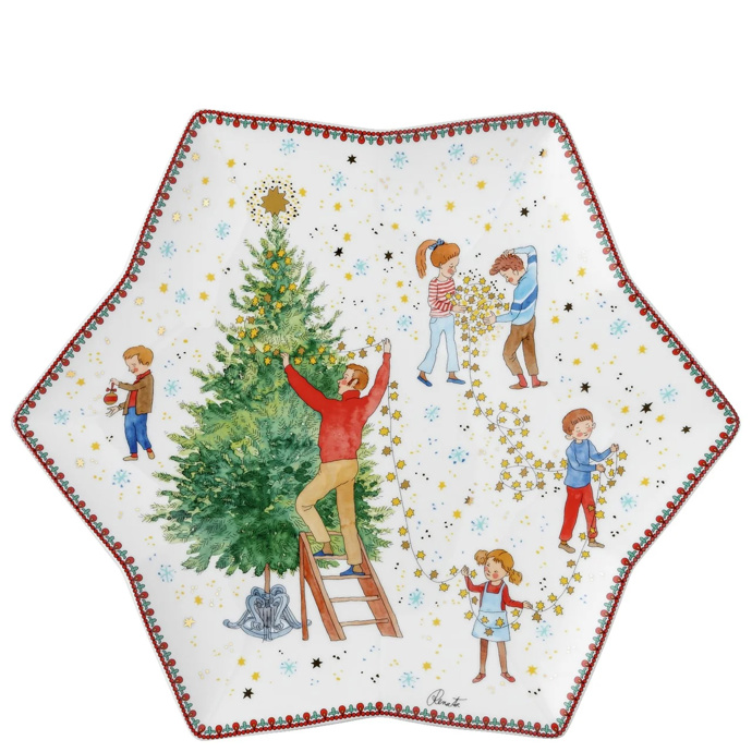 Vánoční talíř ve tvaru hvězdy (34 cm), Rosentahl, 1463 Kč
