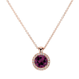 Náhrdelník s rhodolitem a diamanty Moondust, Alo Diamonds, 22983 Kč
