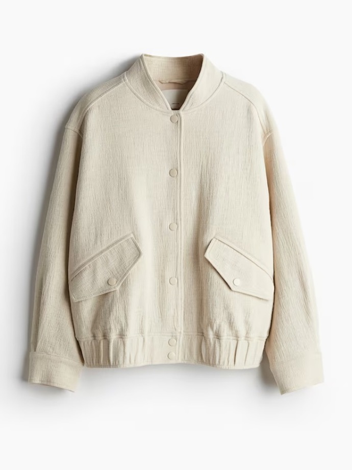 Bomber z lněné směsi, H&M, 949 Kč
