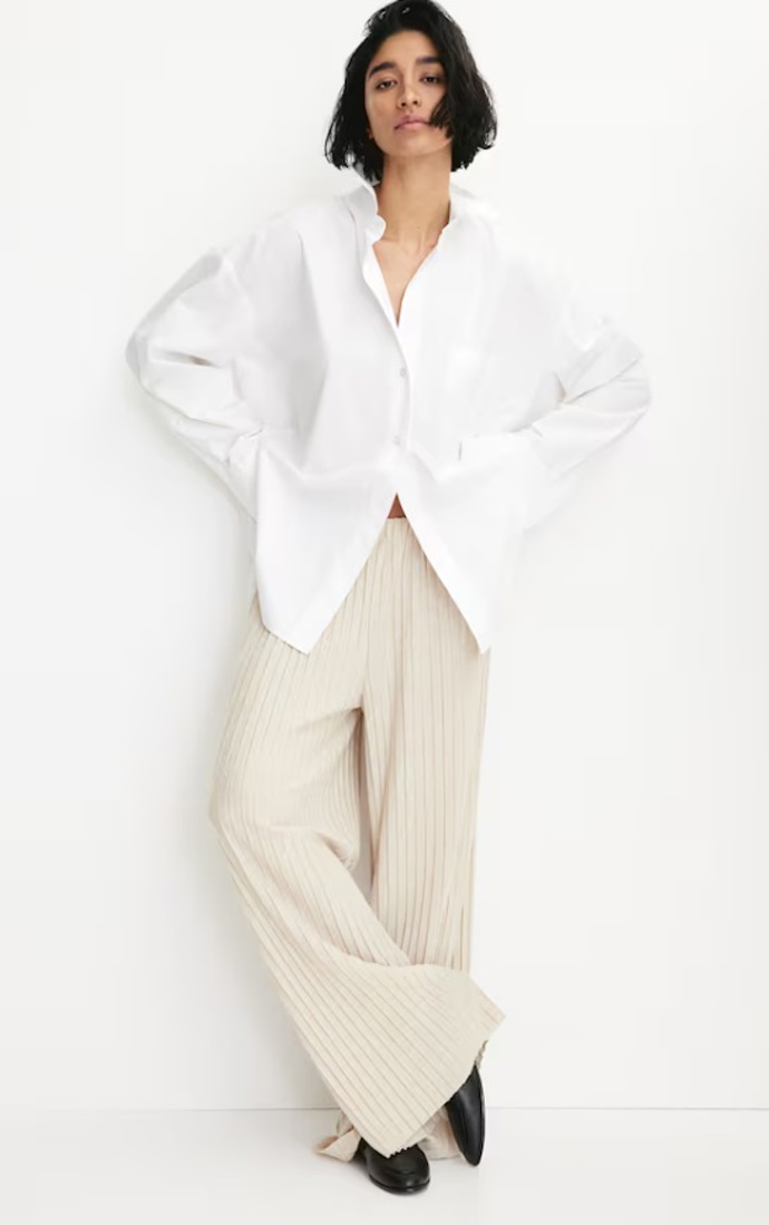Pletené kalhoty s copánkovým vzorem, H&M, 719 Kč
Pletené kalhoty s copánkovým vzorem, H&M, 719 Kč