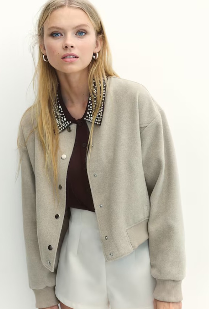 Plstěná bunda bomber, H&M, 839 Kč
