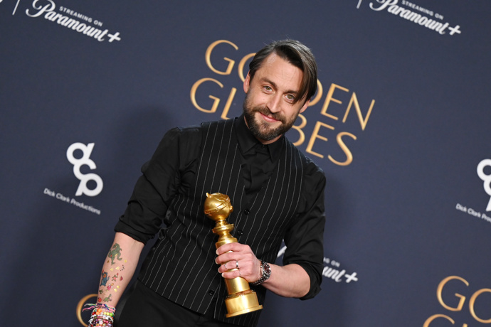 Kieran Culkin a jeho Zlatý glóbus.
