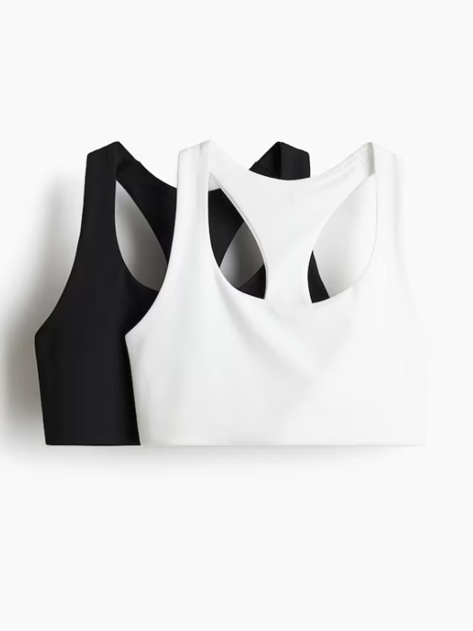 Sportovní podprsenka Medium 2 kusy, H&M, 479 Kč
