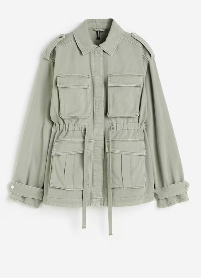 Bunda utility z bavlněného kepru, H&M, 749 Kč
